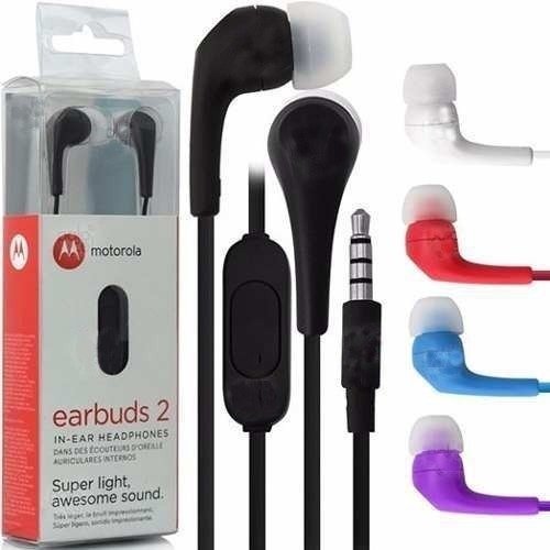 AUDIFONOS MOTOROLA EARBUDS 2 ORIGINALES ROJO