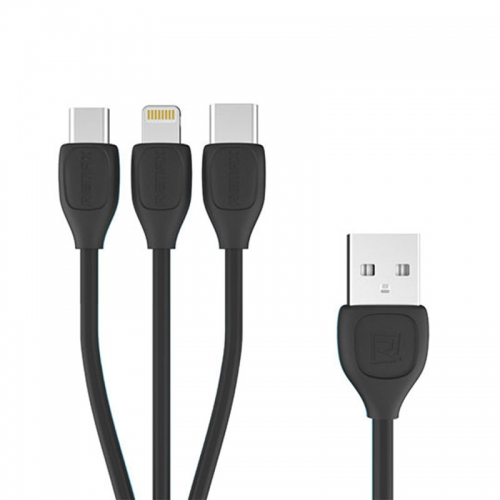 CABLE USB ORG REMAX RC050TH LESU 3 EN 1 NEGRO
