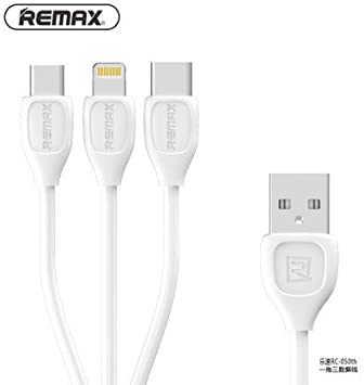 CABLE USB ORG REMAX RC050TH LESU 3 EN 1 BLANCO