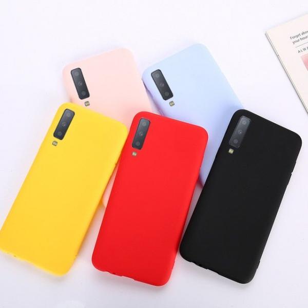 ESTUCHE SAMSUNG A7 2018 TIPO ORIGINAL NEGRO AMARILLO