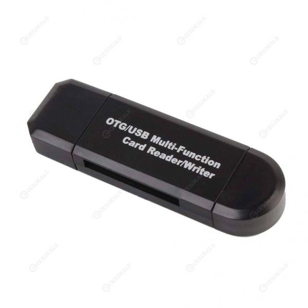 ADAPTADOR ZOECAN YC310 LECTORSD/MICROSD-USB/MICROUSB NEGRO NEGRO