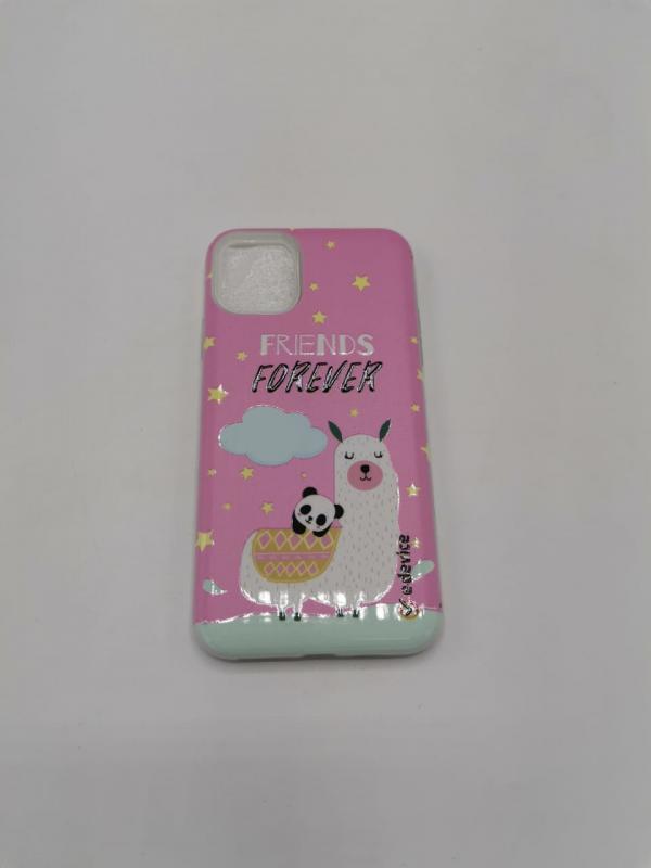 ESTUCHE ESTUCHE ACR&Iacute;LICO IPHONE 11 2EN1  E-DEVICE FLOWERS FRIENDS