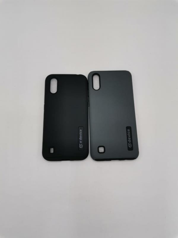 ESTUCHE SAMSUNG  A01 ESTUCHE ACR&Iacute;LICO FLAT  E-DEVICE GRIS AZUL
