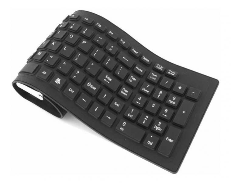 TECLADO FLEXIBLE NEGRO NEGRO