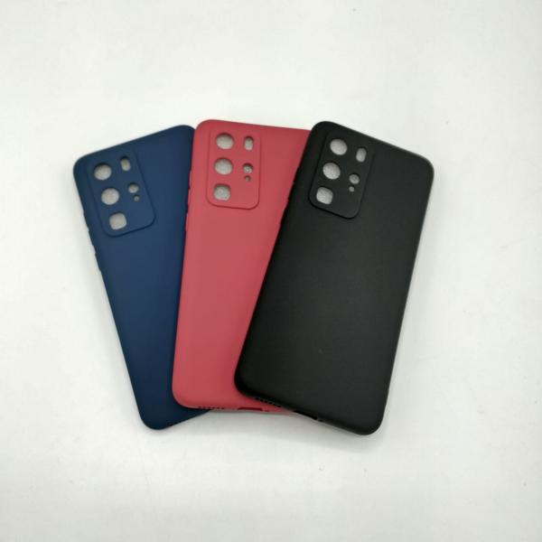 ESTUCHE SILICON LIQUIDO HW P40 PRO SALM&Oacute;N AZUL