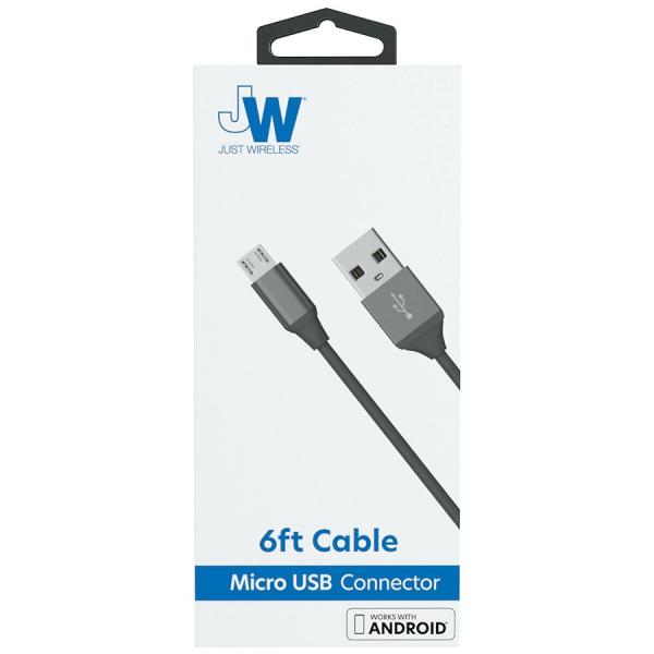 CABLE MICRO USB JUST WIRELESS 6FT