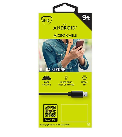 CABLE USB A MICRO USB  9FT IHIP