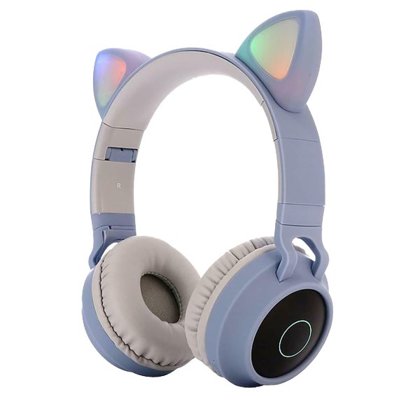 AUDIFONOS BLUETOOTH BT028C CELESTE/GRIS CELESTE/GRIS