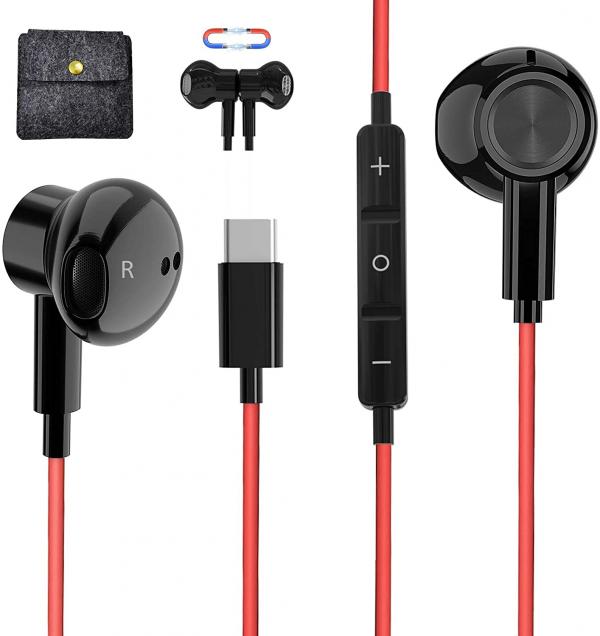 AUDIFONOS YUANBAI TIPO-C ROJO/NEGRO ROJO/NEGRO