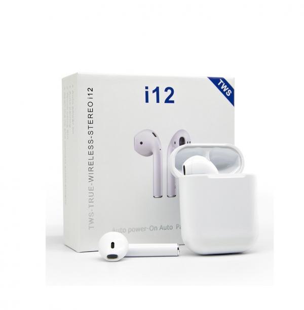 AUDIFONOS BLUETOOTH I12 BLANCO GENERICO
