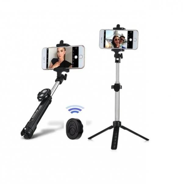 TRIPODE MONOPOD CON ARO DE LUZ XT-10S NEGRO NEGRO