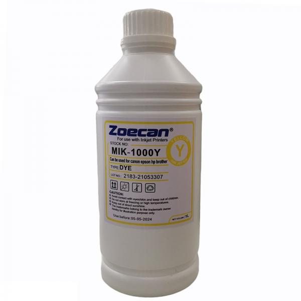 TINTA 1LITRO AMARILLO PARA EPSON/HP/CANON ZOECAN